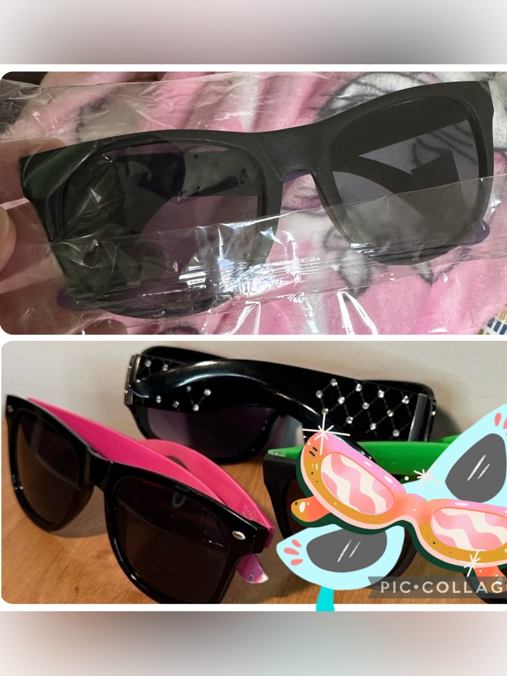 🛍️ Trendy Sunglasses Set - Black, Pink, Purple